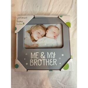 NEW Me & My Brother Photo Frame New Sibling Gray White 4x6 Photo